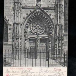 tours église la riche portail carte postale ancienne