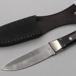 Ancien Couteau de chasse ou Dague Manche Ebène N. P. 2003