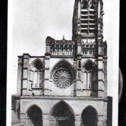 cathédrale de soissons carte postale semi moderne