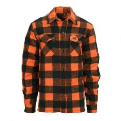Chemise bucheron  à carreaux - type canadienne Orange / Noire (plusieurs tailles disponibles)