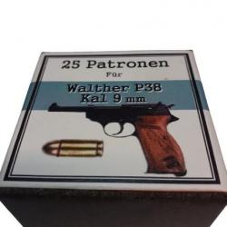 9 mm Walther P38: Reproduction boite cartouches (vide) DWM 11375016