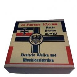 10,6 mm Reichsrevolver: Reproduction boite cartouches (vide) DWM 11375072