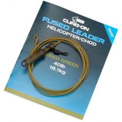 MONTAGE CLING ON FUSED LEADER HELICOPTER CHOD WEED GREEN 1M 40LB NASH