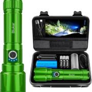 WINDFIRE Lampe de Poche Ultra Puissante 50000 Lumen, Torche Militaires Tactique Rechargeable USB Lumineuse, 6 Modes d'Eclairage, Zoomable Imperméable Camping, 26650 Batterie Incluse 3690_P99