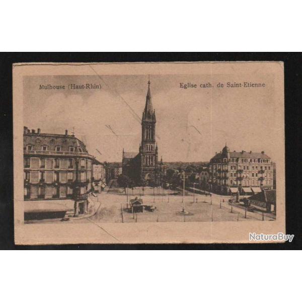 mulhouse glise cathdrale de saint-tienne carte postale ancienne