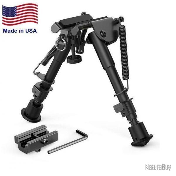SGT-USA Bipied Type Harris tout calibre 18  25 cm + fixation grenadire et Attache rapide picatinny