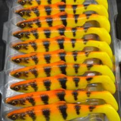 Leurre souple de pêche Savage Gear orange  4D Herring Shad 19cm 45g