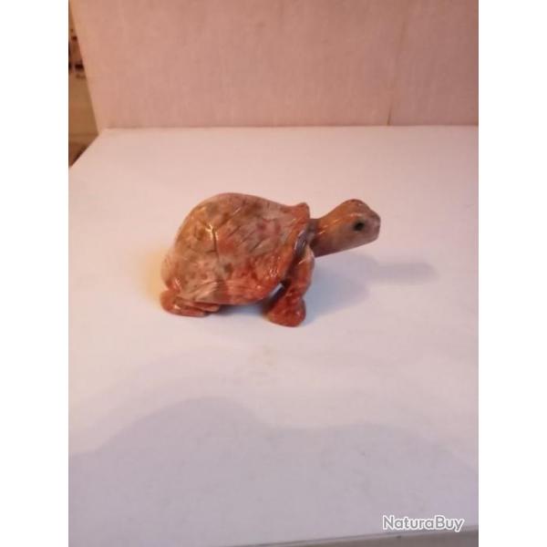 statuette tortue ancienne en onyx longueur 9 cm, Refy8