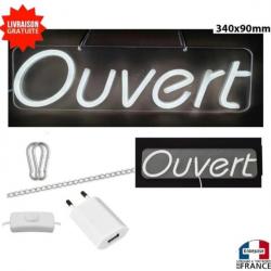 Panneau enseigne lumineuse Néon led verre acrylique à suspendre Ouvert pour camion stand magasin