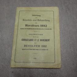 1882 Notice d'instruction du revolver 1882 - Edition originale avec planche vue éclatée des pièces