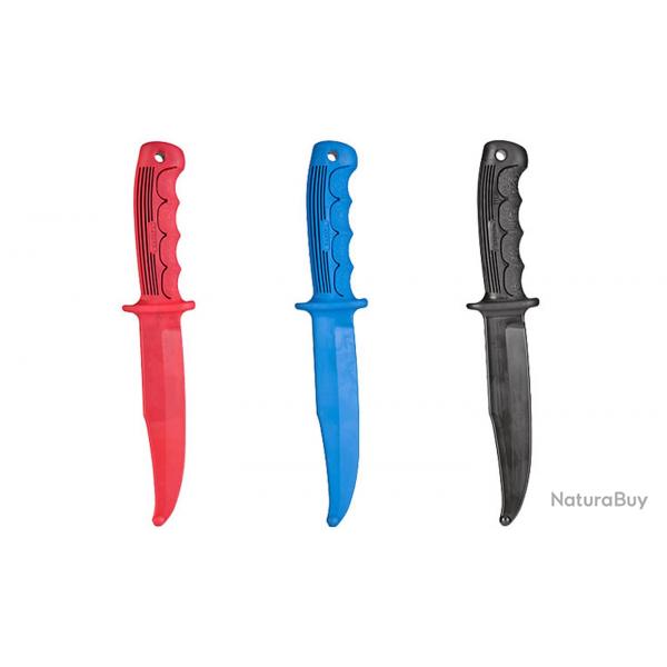 Couteau d'entranement en polymre flexible Bleu