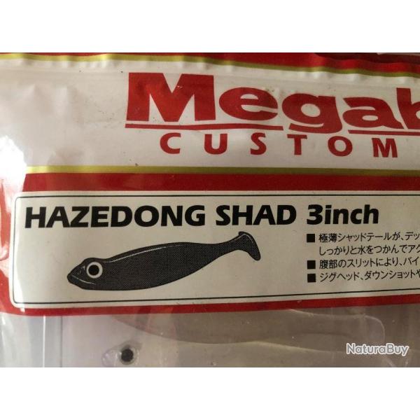 Lot Leurre Souple Megabass Hazedong Shad 3'' (7.5Cm) - Coloris Ghost Shad