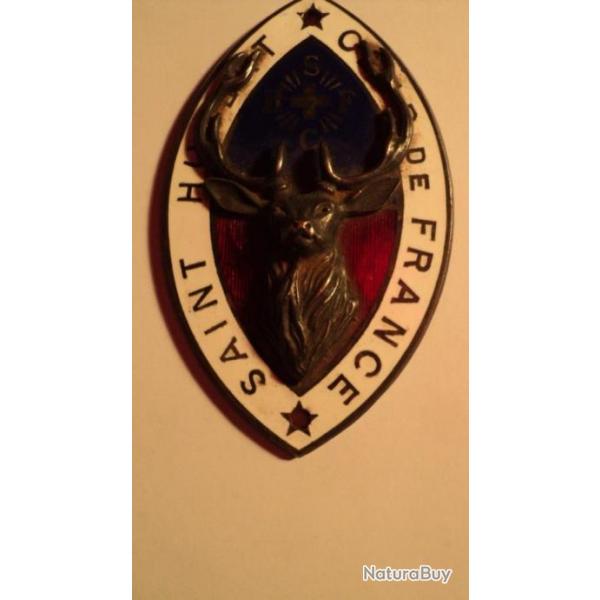 Trs belle insigne en mtal Emaill du SAINT HUBERT CLUB DE FRANCE