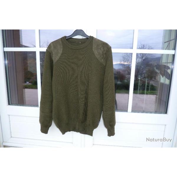 Pull  de chasse made in france 53% laine, taille M trs bon tat