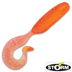 Leurre souple Storm So-Run Hypno Grub 2" 5cm Bulk Sunset Orange par 2