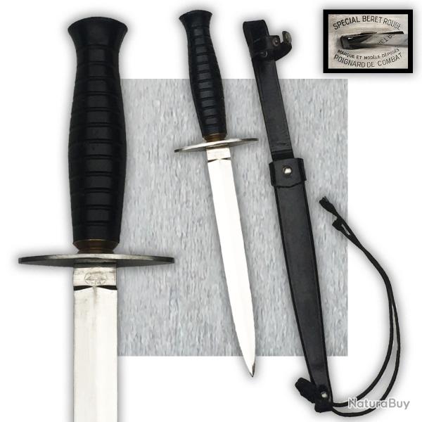 RARE & SUPERBE GRAND/COUTEAU POIGNARD, PARACHUTISTE FRANCAIS, BERET ROUGE, XX, ORIGINAL §2