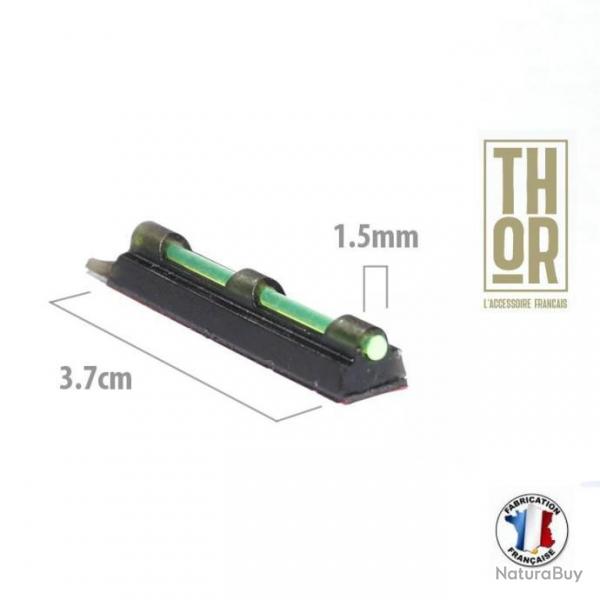 OP Fibre optique - Guidon fluo 3.7cm - fusil superpos juxtapos semi auto pompe - fibre verte 1.5mm