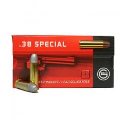 Cartouches GECO Calibre 38 SPECIAL Lead Round Nose 158grs - Boite de 50 unités