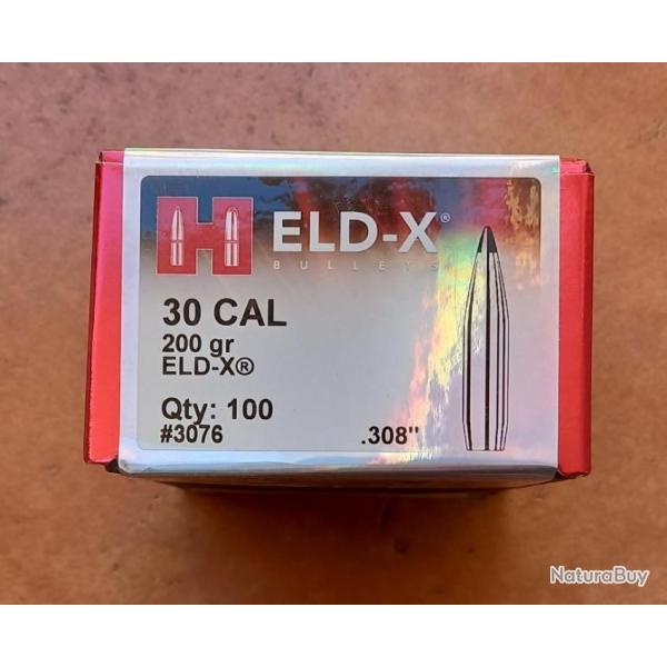 100 Ogives HORNADY ELD-X Cal 308"  200 grains