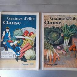 GRAINES d'ÉLITE CLAUSE - CATALOGUES PRINTEMPS 1959 et 1961