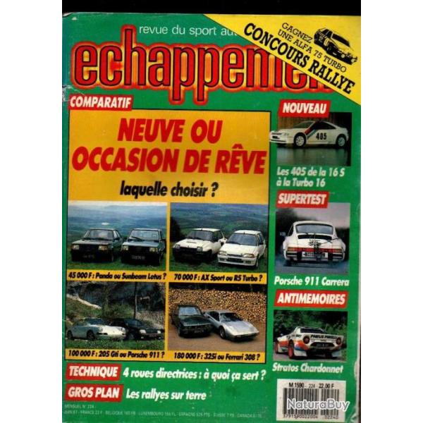revue du sport automobile chappement 1987 lot de 10 revues