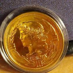 Médaille commémorative 1989 Emblème du Parlement Européen, symboles des pays de la C.E.E.