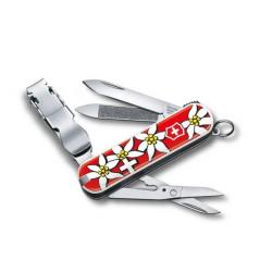 0.6463.840 Couteaux suisse Victorinox Nail Clip 580 Edelweiss