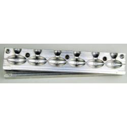 Moule &agrave; plomb olive 6x70G  - Usin&eacute; commande num&eacute;rique - Pikefishing