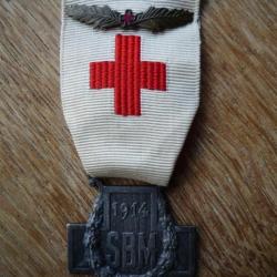 médaille décoration militaire croix rouge société française de secours aux blessés militaires
