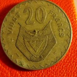 Pièce de 20 Francs du Rwanda