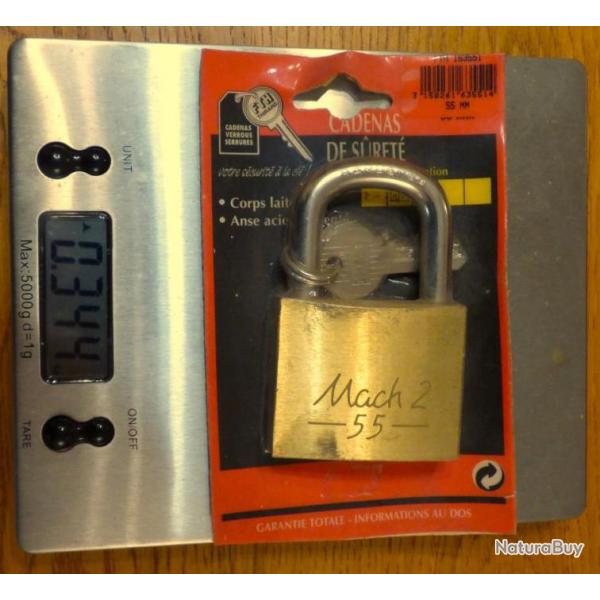 GROS CADENAS ANCIEN MACH 2- 55 = 18ANS - POUR COLLECTION OU FONCTION = 2 CLEES-FTH -THIRARD-HARDENED