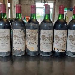 6 bouteilles 1987 château Roufite Bordeaux vin rouge