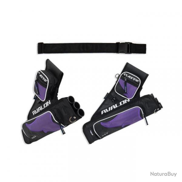 Carquois Avalon 3 tubes et 2 poches RH Black/Purple