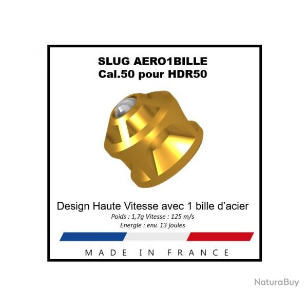 HDR50 SLUG .50 AEROBILLE bille d'acier / lot x30 ogives