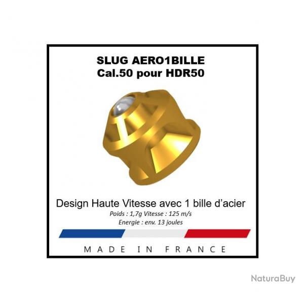 SLUG .50 AEROBILLE bille d'acier HDR .50  / lot x30 ogives