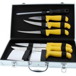 Mallette De 6 Couteaux De Boucher Pradel