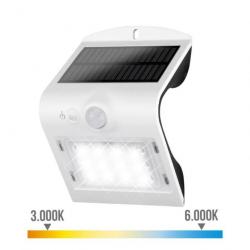 Lampe applique solaire rechargeable 1,5 W 220 lumens avec capteur de mouvement Blanc