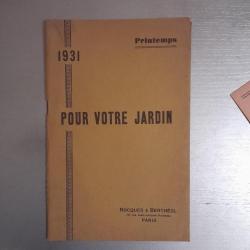 Pour votre jardin. Catalogue des Établissements Rocques & Berthéol. Paris. 1931