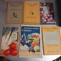 Catalogues Graines d'Élite Maison Clause - Catalogues de 1929 à 1972