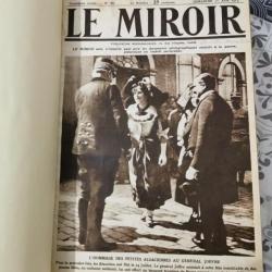 Vend livre ancien journal le miroir année 1915 1916