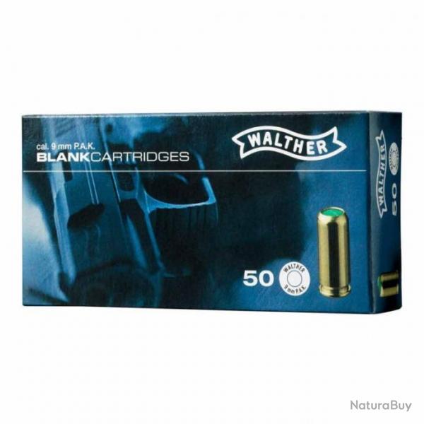 Cartouches 9mm PAK  blanc WALTHER X 50