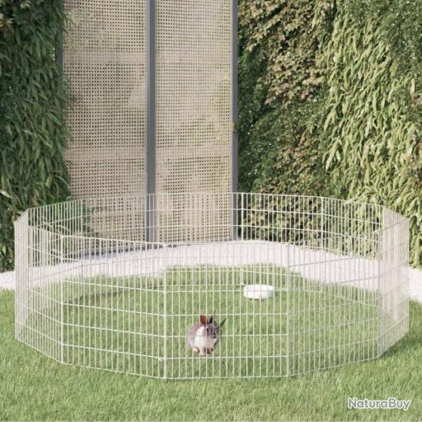 Cage  lapin 12 panneaux 54x60 cm Fer galvanis