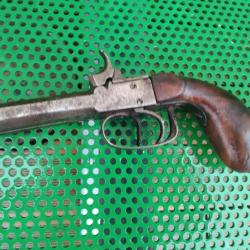 Ancien pistolet a percution double canons