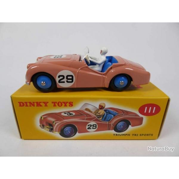 DINKY TOYS TR2 TRIUMPH Roadster CLASSIC CARS la lgende Anglaise + bote ?