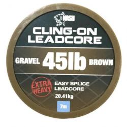 CLING ON LEADCORE GRAVEL BROWN 45LBS EXTRA HEAVY 7M NASH