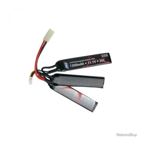 Batterie ASG Li-Po 11.1V 1300 Mah 3 Sticks