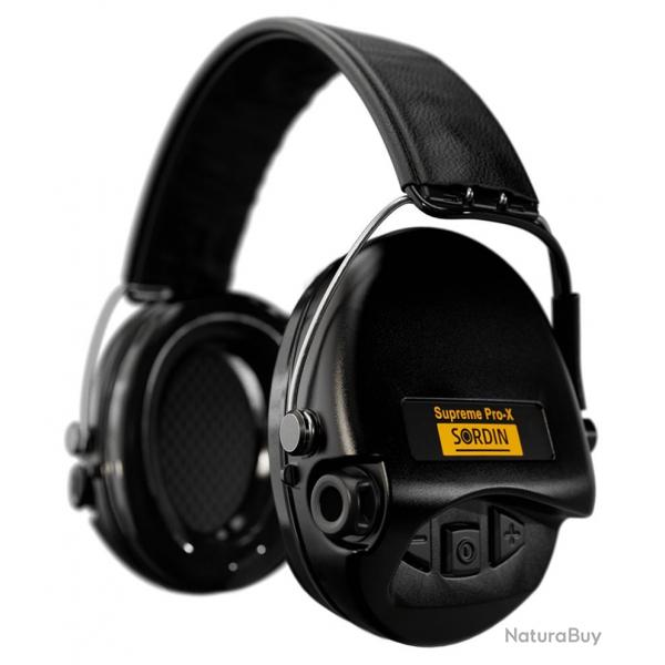 Casque lectronique sordin suprme pro-x noir coussinets en gel
