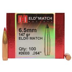 Ogives HORNADY Cal 6.5mm (.264) ELD MATCH 147 gr H26333