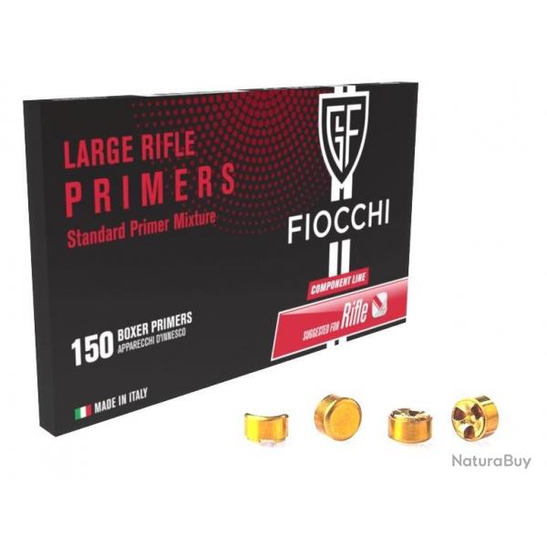 AMORCES FIOCCHI LARGE RIFLE - PLAQUETTE DE 150 UNITES