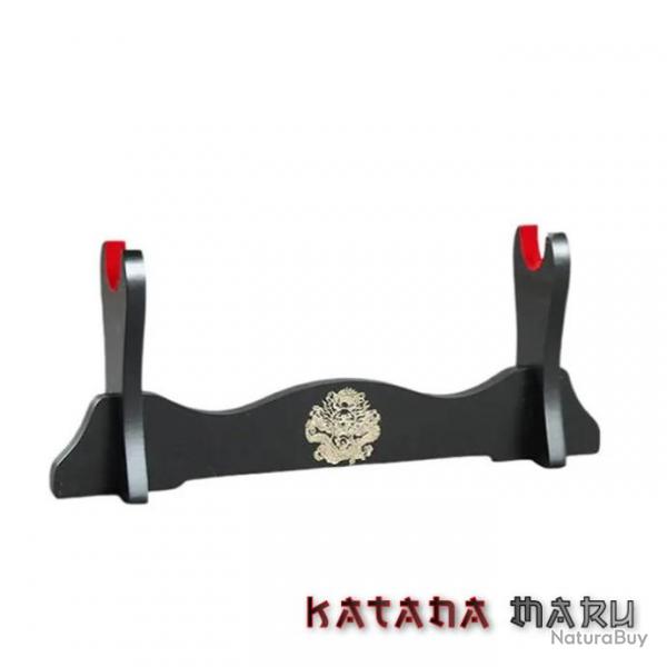 Support de katana noir avec velour rouge